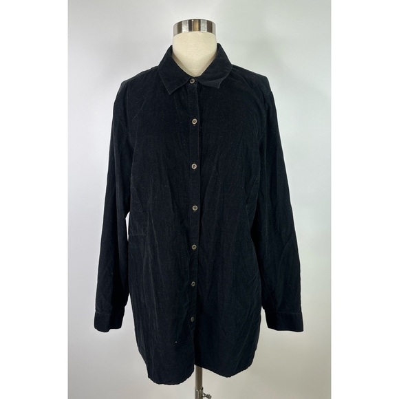J Jill Denim Collared Button Down Long Sleeve Tunic Top - Picture 1 of 13